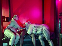 livie blainn and jay playhard say we're railing and pegging peggy de ville with strapon in ffm double dom femdom session