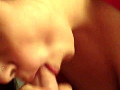 oh wow, this red milf is sucking that cock so deep and sloppy