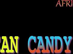 why is african candy masturbating with dildo in soapy bathroom sex session?