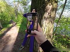 I banged this hot chick deep in the woods