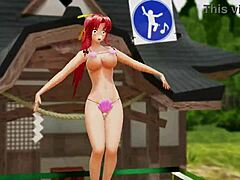 naked girl feels excited dancing outdoors with big tits bouncing in public part 1. her ass and pussy sway wildly.