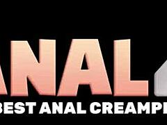 Ember snow freaks out when her petite asian ass leaks cum after interracial anal creampie in doggystyle.
