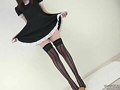 Woman Steps on Hamburger with Stockings in Food Crush Scene