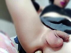 oh rubyqueen, you're such a hot young ladyboy getting penetrated in the ass with anal masturbation