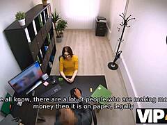 Fucking for new apartment turns into wild European casting session with Hungarian brunette