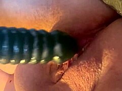 Look at my cum exploding from intense dildo play in tight pussy with wild toy action.