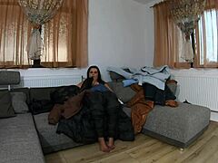 Milfycalla Masturbates Boldly In Down Jackets With Dirty Talk And Stockings