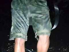 In a quiet park setting, a pretty mature amateur from USA poses for her first gym-inspired photoshoot interview