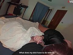 I'm Scared Myself And In My Stepson's Bed Starting To Suck His Dick Asking Him To Enter My Tight Wet Pussy