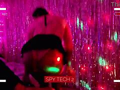 Stripper Maxine X stripped down and got her big tits and wet pussy dicked rough. She squirted and swallowed cum.