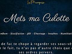 Mets ma culotte delivers French femdom sissification with humiliation in audio joi cei