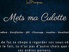 Mets ma culotte delivers French femdom sissification with humiliation in audio joi cei