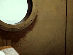 In the 3D hentai game, Lara Croft got caught masturbating in her cabin right as a massive storm hit with monster gangbang action.