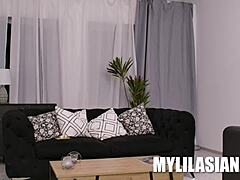 Petite teen Dolly hides slutty blowjob from stepdaddy with Michael Fly