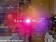 Big ass mommy teases in striptease then rides huge cock in choking doggystyle fuck