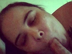 Surprising hot blowjob from fat slut