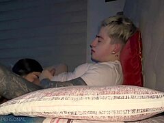 My stepsister and I got so horny together, bending over for doggystyle with her tattooed Colombian body. We made love on her parents' bed, young emo teen couple sucking and orgasming wildly.