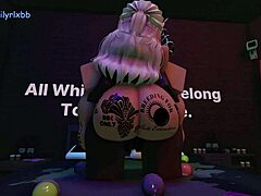 someone asks who wants to get bred next in this rough futanari deepthroat scene