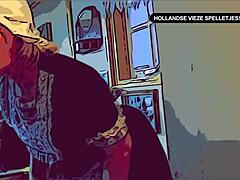 oh wow, this dutch milf is getting a wild deepthroat in those naughty hollandse vieze spelletjes, all in nederlands gesproken porno
