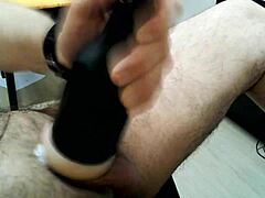 multiple foamy cumshots from homemade masturbation with toys