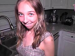 18YO Stepdaughter Breezy Bri Creampied By Stepdad Seth