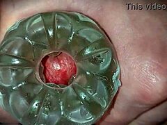 Specific close up oozing cum from big cock in homemade first time solo masturbation by young neighbor guy