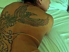 Kalena Mitrak lets follower jerk off while she takes doggystyle from husband in bedroom cuckold scene