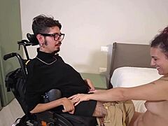 Francesca takes submission lessons from her disabled coach in this preview on Sheer.