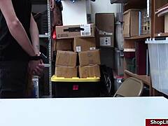 Shoplifter guy bangs blonde lp with big tits in hardcore pov doggystyle. 😈🍆