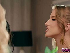 Oh wow, bride-to-be Lily Labeau joins three bridesmaids Octavia Red, Ivy Ireland, and Karina Valentina for steamy lesbian group sex with pussy licking.