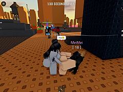 In this intense scene a character gets dominated by a huge futanari dick during lesbian action.