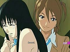 बस्टी टीचर को स्टूडेंट्स की नॉटी डिस्ट्रक्शन एनिमे सीन में