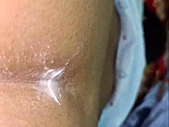 Desi Indian bhabhi tries anal sex for the first time with her husband in the bedroom.