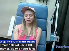 dr tampa - the doctors olympic failure - ava siren blonde petite patient in latex gloves and leggings backstage fetish hospital pov
