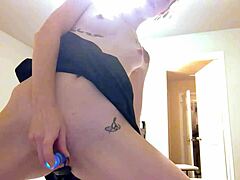 Trying something new in a dress for anal assfucking adventure.