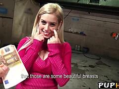 Gorgeous blonde teen 18+ gets horny fucking outdoors in public! 😏