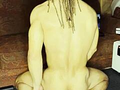 Whoa, check out Lvory White going wild with that huge dildo in solo anal play! 😈🍆