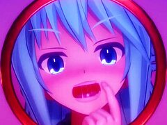 mmd mitsuboshil explores aquas glory hole anime scene