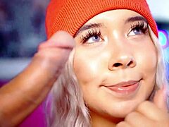 this cute colombian bbw craves her lips around a cock to wrap up the day perfectly