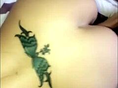 Naughty british slut flashes in london lover's home