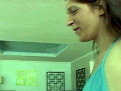 kristine kay bends over on the bed in fishnets, taking that big cock deep in doggystyle for multiple orgasms