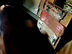 Jerking off for girlfriend with huge jizz load release