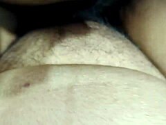 Desi housewife strips naked for intense fucking session with big tits bouncing