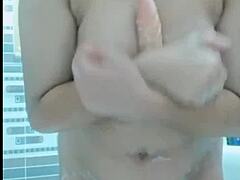 Pakistani Stepmom Uses Dildo in Bathroom