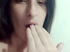 My husband isn't home, so I take the chance to play with my tight wet pussy as colombian latina milf slut.