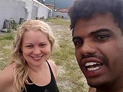 Hey, check out this blonde taking on a massive black cock in wild interracial action 🍑🔥