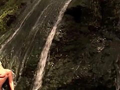 Blonde milf nikki hunter takes big black cock outdoor with shaved pussy riding and facial cumshot