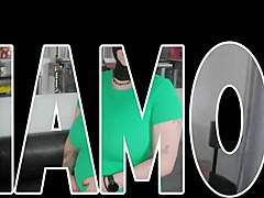 Blonde chubby girl next door with big natural tits does striptease showing huge boobs in french homemade video