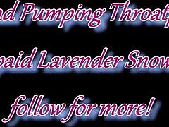 Brunette wife offers deep throat fucking using hair as joystick. Then milks cock for creampie with rimjob action.