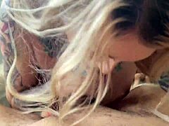 Oh shit, tatted blonde bombshell Kaylee Ryder takes that huge cock bareback and gets creampied deep.